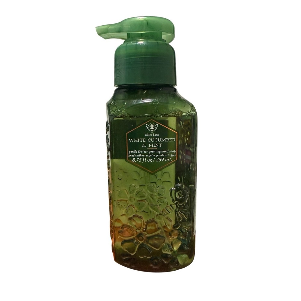 White‎ Barn Bath and Body Works White Cucumber and Mint Foaming Hand Soap New